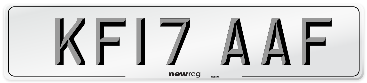 KF17 AAF Number Plate from New Reg